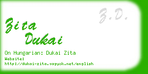 zita dukai business card
